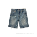 OEM Vintage Washed Distressed Jean Shorts Men